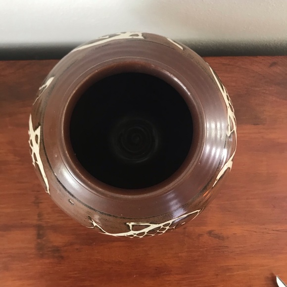 Vintage Japanese studio pottery ceramic wabi sabi fish vase - Picture 5 of 12